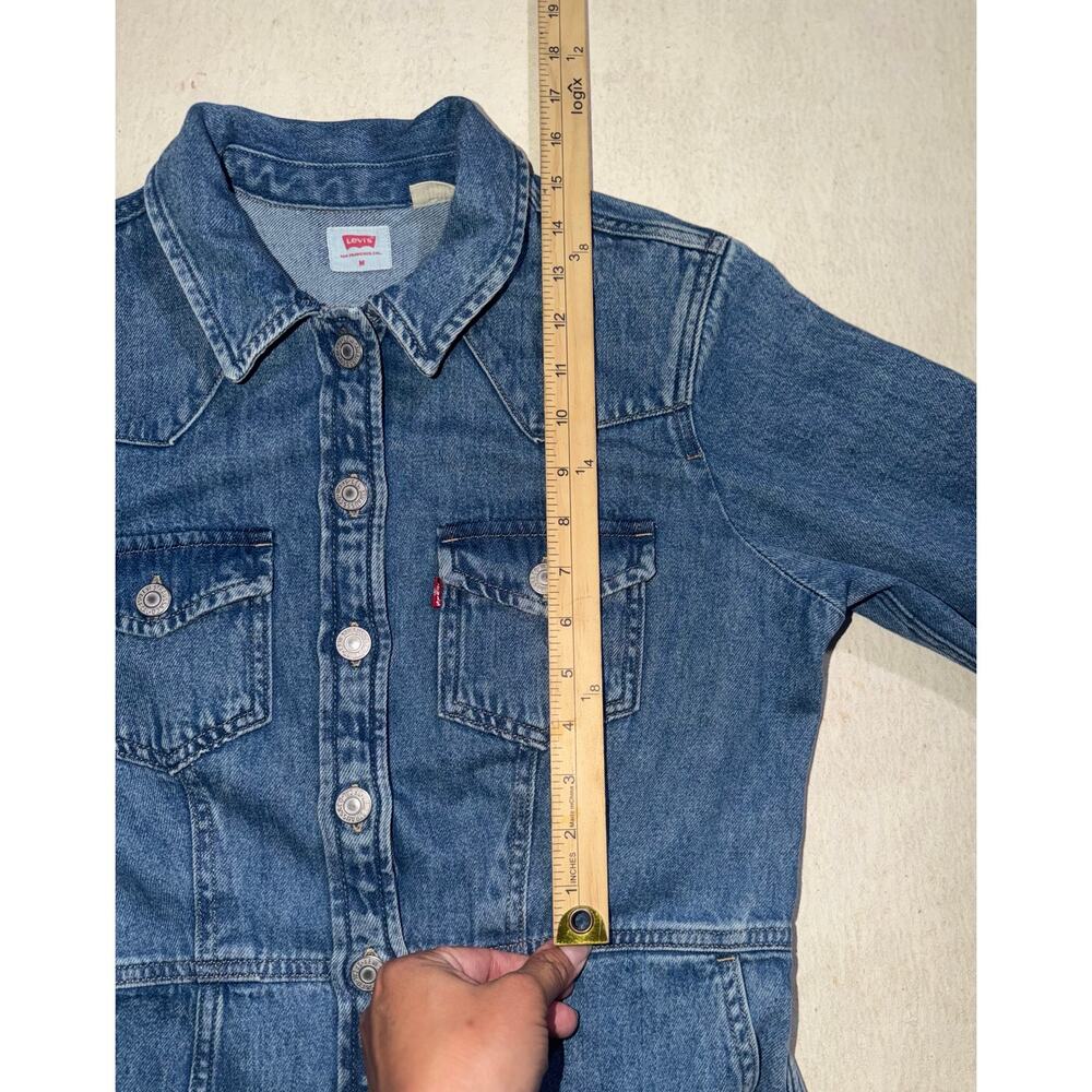 Levi’s Strauss women’s blue denim long sleeve dress - Picture 8 of 16